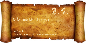 Németh Ilona névjegykártya