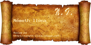 Németh Ilona névjegykártya